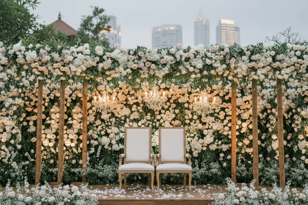 Dekorasi pernikahan garden party