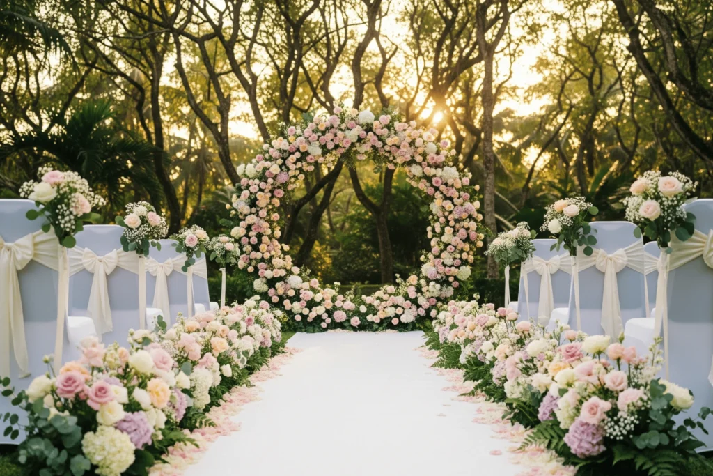 Dekorasi pernikahan garden party